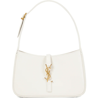 Saint Laurent Le 5 Ã 7 leather shoulder bag - white - One Size