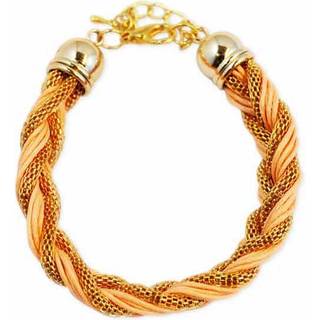 Armband Braided Gold Pink