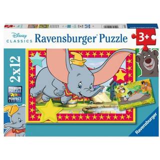 Disney Dumbo og junglebogen puslespil - 2x12 brikker