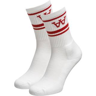 Wood Wood - Con 2-pack Socks - Accessories til herre -  White/navy - 40-42