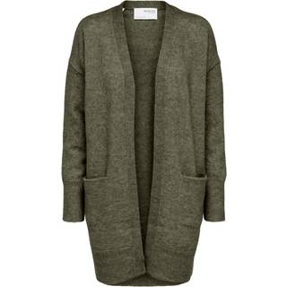 SELECTED FEMME Lulu New LS Knit Cardigan Birch Detail:Melange L