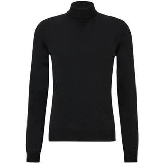 HUGO Herren Rollkragenpullover schwarz unifarben