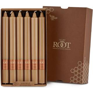 Root Candle Unscented Smooth Arista 9-tommer middagslys 12-t?ller bivoks