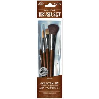Royal Brush Langnickel Gold Taklon Brush Set Value Pack Mop