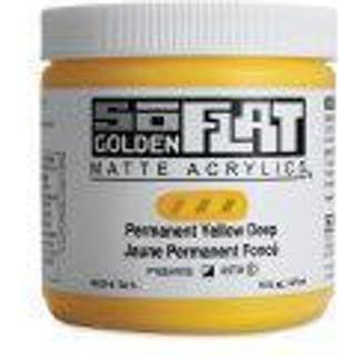Soflat Matte akryl af Golden Permanent Yellow Deep 16 FL. oz. Krukke professionel akrylmaling semi-opaque