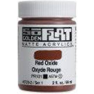 Soflat Matte akryl af Golden Red Oxide 2 FL. oz. Krukke professionel akrylmaling uigennemsigtig