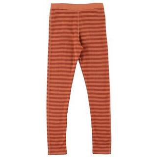 Leggings i rødstribet uld