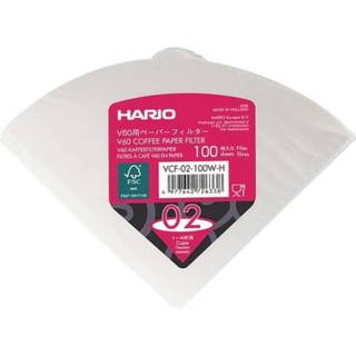 Hario V60 Kaffefiltre Papir Hvid 2-kops 100 stk. (VCF-02-100W)