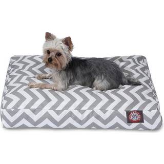 Majestic Pet Chevron rektangel hundeseng vaskbar - skridsikker komfortabel kledyrsseng - kasseseng med aftageligt vaskbart betrk - Kennelseng t