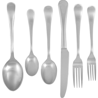 Ginkgo International Bergen 42-delt rustfrit stål fastklædning Sættelsestjeneste til 8 plus 2-delt værtinde Set