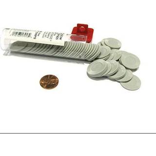 Koplow Spil S?t med 50 7/8"""" Nem stablende Plastic Mini Poker Chips - Hvid
