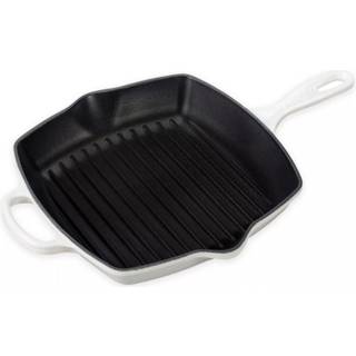 Kvadratisk Grillpande, White, 26x26 cm