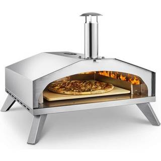 Austin and Barbeque AABQ 16'' Gasfyret pizzaovn (rustfrit stål)