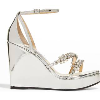 Jimmy Choo Bing Wedge 120 metallic sandals - silver - EU 42