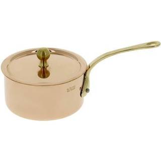 de Buyer Inocuivre Mini-Stielkasserolle 9 cm / 0,3 L mit Deckel - Kupfer mit Messinggriff