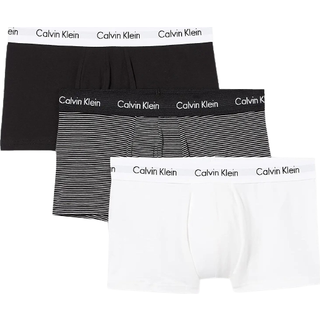 3 Pack Low Rise Trunks - Cotton Stretch - Calvin Klein - Multi - Men - M - Multi - M