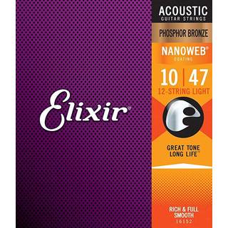 Elixir Nanoweb Phosphor Bronze Guitarstrenge (12-String, 10-47)