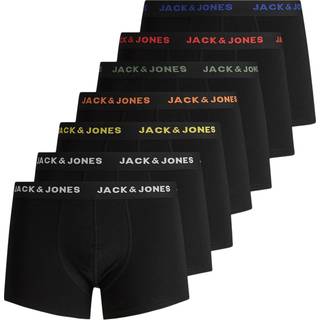 Jack & Jones 7pak boxershorts med forskellig farvet logo i sort til herre