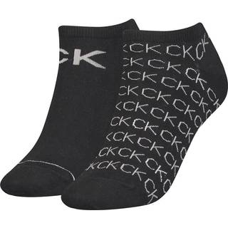 Calvin Klein 2-pak Callie Sneaker Logo Sock - Black - Str 40/46 * Kampagne *
