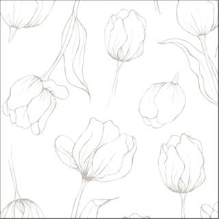 Cooee Design Tulipa servietter 33x33 cm White