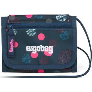 Ergobag børnepung i blå/m pink prikker og snor