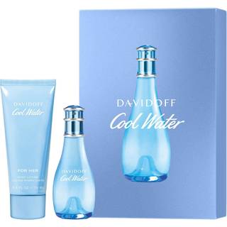 Davidoff - Cool Water Woman Sæt - 30 ml Edt & Body Lotion