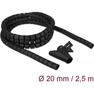 Delock Spiralslange organizer - 25 mm - 2.5 meter - Sort