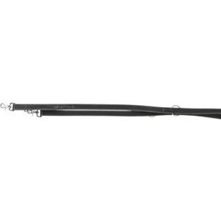 Trixie Rustic fatleather adjustable leash Heartbeat M-L: 2.00 m/20 mm black