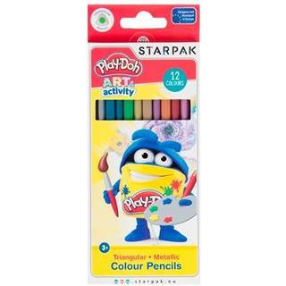 Play-Doh Metalliske Farveblyanter - 12 stk