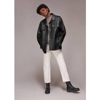 Whistles Whistles Black Clean Bonded Leather Jacket