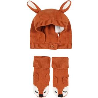 Stella McCartney Kids Baby set of bonnet and socks - brown - M 18-24