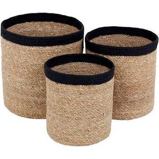 Dixie Emil kurv søgræs cylinder stor 3 stk Sort