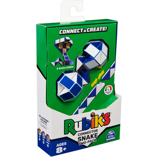 Rubik's Connector Snake Cube 2-Pack Blue & White