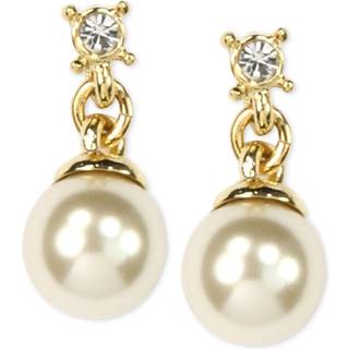 Anne Klein Simulated Pearl And Crystal Drop Earrings - J78206