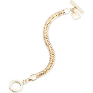 Anne Klein Gold Tone Flat Chain Bracelet - J78107