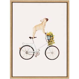 Kate og Laurel Sylvie Frenchie Bulldog Indrammet lrreds vgkunst af Amy Peterson 18x24 Naturlig yndig finurlig hundeindretning