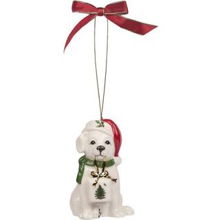 Spode juletr?hund ornament festlig tr?dekoration til feriefester med b?ndbue til h?ngende smuk s?sonbestemt accent og klassisk hjemferie d? Cor