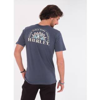 Hurley Everyday Wash Dark Tropics T-shirt - M - monsoon blue