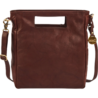 Style Gloria i mørkebrun læder. Smuk og eksklusiv håndtaske / skuldertaske / crossbody