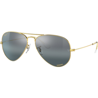 Ray - Ban Unisex RB3025 AVIATOR 9196G6 Solbriller Metal Guld Sølv Pilot Polariseret Skygge