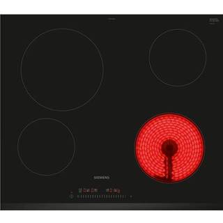 Siemens Glaskeramisk kogeplade 60 cm Sort, overflademontering uden ramme ET631FEN1E iQ100