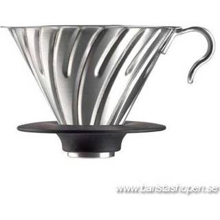 Hario V60-02 Metal dripper med silikone base - Sort