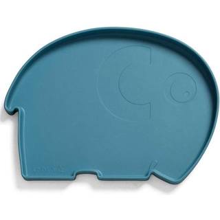 Sebra Fanto The Elephant tallerken - Børnetallerkner Silikone Vintage Blue - 700710006