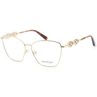 Ferragamo Kvinde SF2217 710 Optiske stel Metal Guld Firkantet