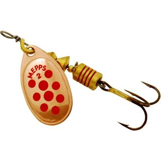 Mepps Aglia Decoree Spinner Copper Red Dots Str 1