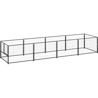 hundeløbegård 4 m² stål sort