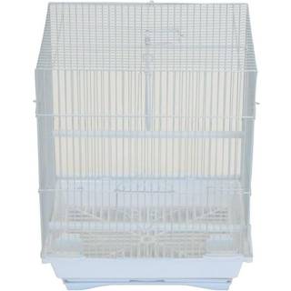 YML A1324MWHT Flat Top Medium Parakeet Cage 13.3 """" X 10.8 """" X 16.5 """" Vit