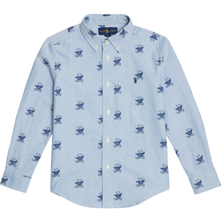 Polo Ralph Lauren Kids Printed cotton shirt - blue - Y 1,5