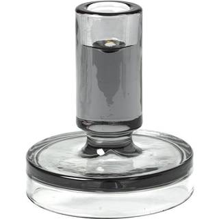 Broste Copenhagen Petra lysestage smoked pearl dark grey 11 cm