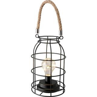Dorre Land Lanterne Med Led-lampe - Fyrfadsstager Jern Sort - 5-8293